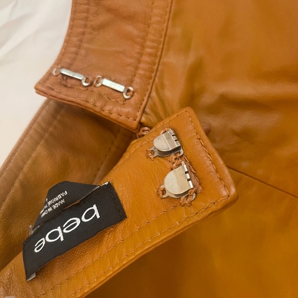 NWT! Bebe Leather Cirlce Flared Skirt 6 - Picture 4 of 12